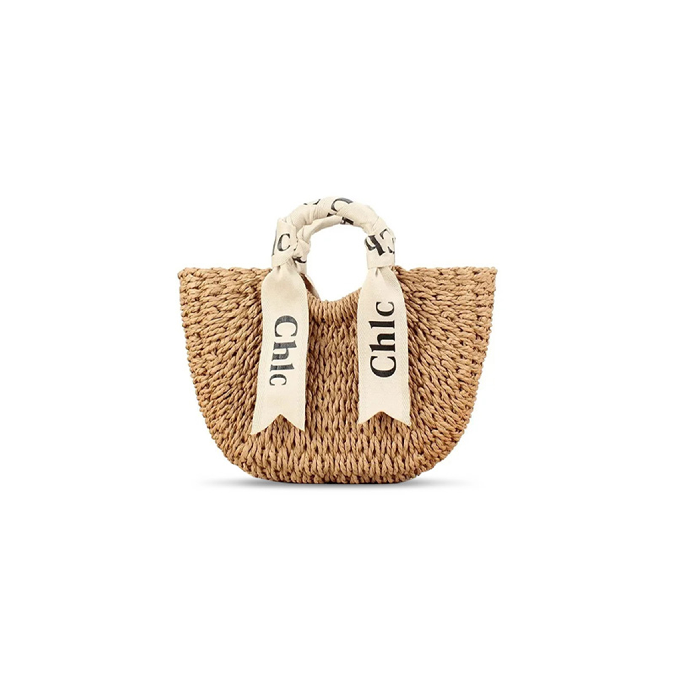 Ch10É large woven straw beach tote bag (42*25cm)